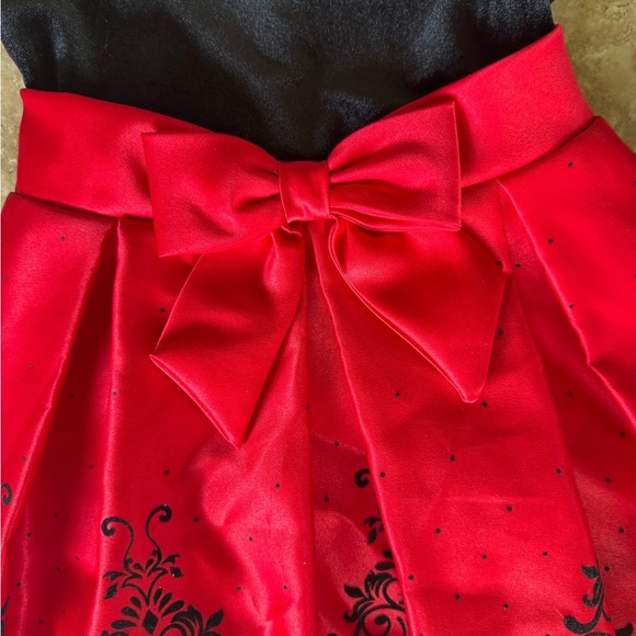 Bonnie Jean, little girl 6X red and black dress excellent condition - Picture 5 of 12